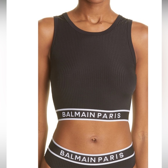 BALMAIN**Black Crop Top***F36 US 4 NWT!!! SOLD OUT!!! - Picture 2 of 9